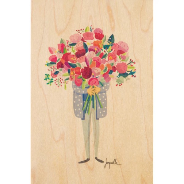 carte postale bois bouquet