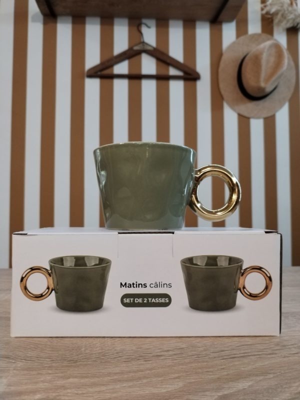 SET DE 2 TASSES KAKI