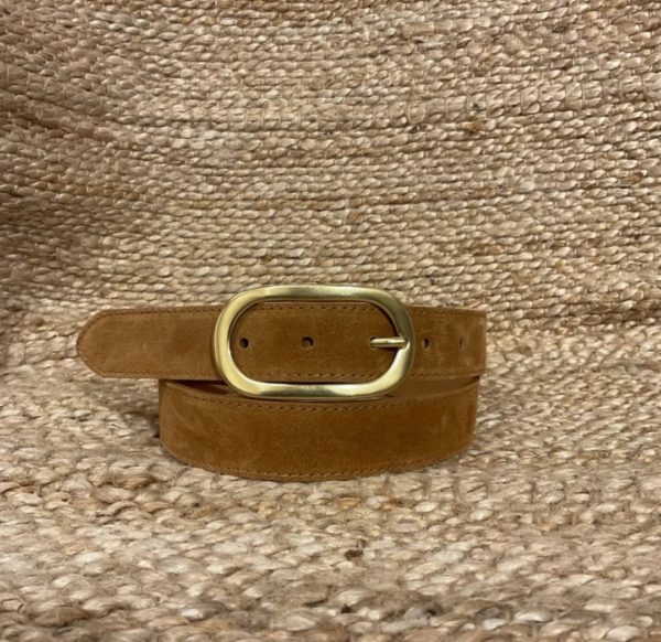 CEINTURE CUIR CAMEL