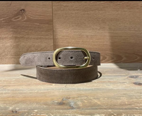 CEINTURE CUIR TAUPE