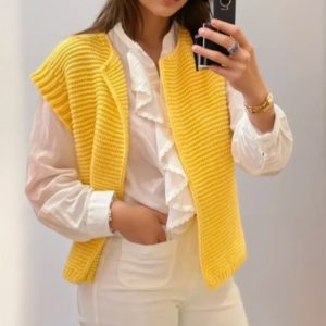 GILET PAULETTE JAUNE