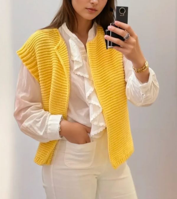 GILET PAULETTE JAUNE