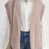 GILET PAULETTE VIEUX ROSE