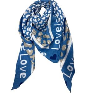 FOULARD COEUR BLEU JEAN