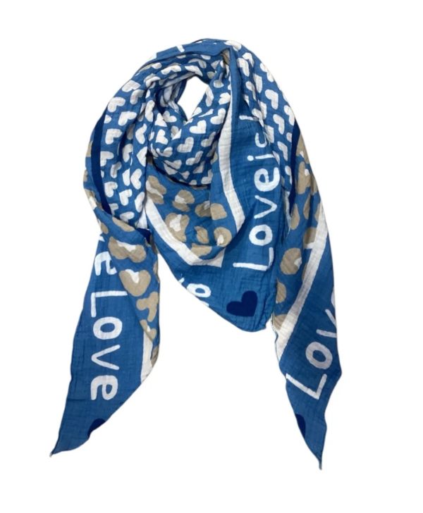 FOULARD COEUR BLEU JEAN
