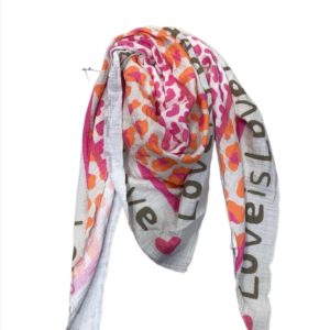 FOULARD COEUR ORANGE