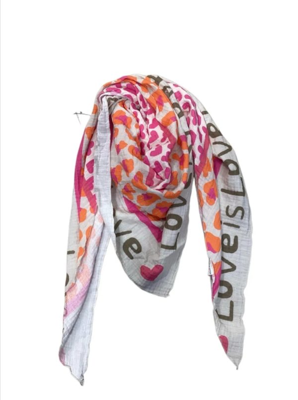 FOULARD COEUR ORANGE