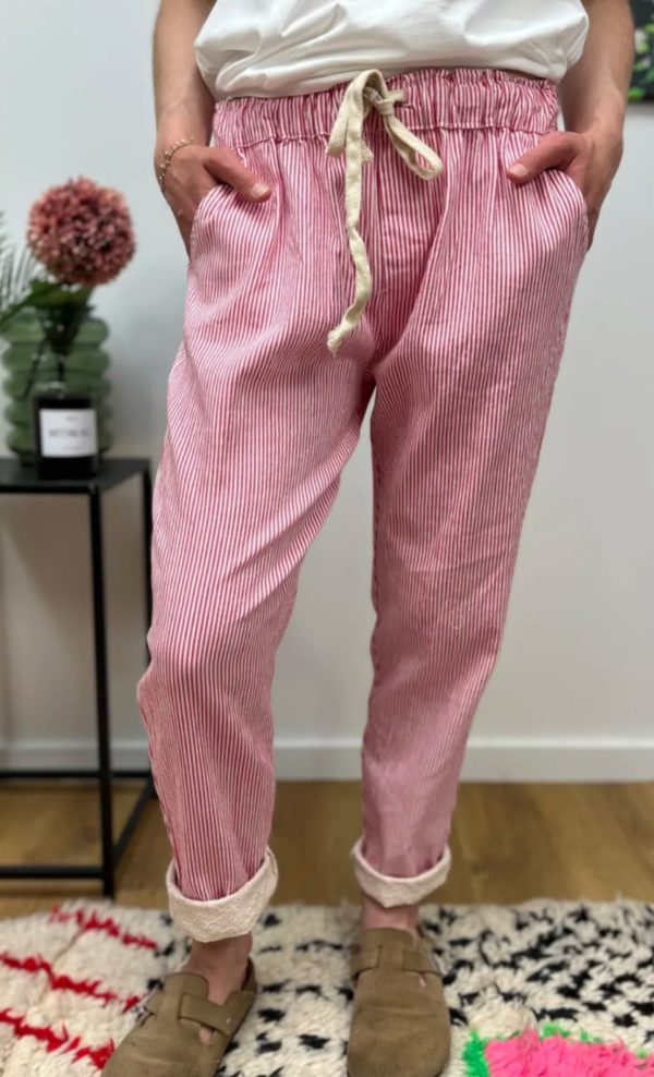 PANTALON ROMA RAYE ROSE