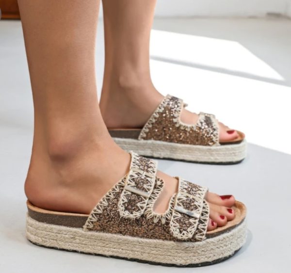SANDALES ESPADRILLES BRONZE