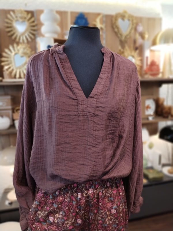 BLOUSE SOURIAMY PRUNE