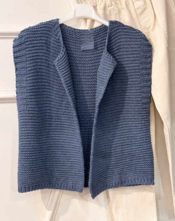 GILET PAULETTE BLEU JEAN