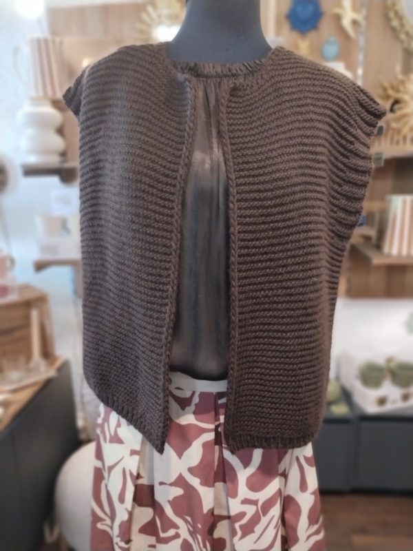 GILET PAULETTE CHOCO