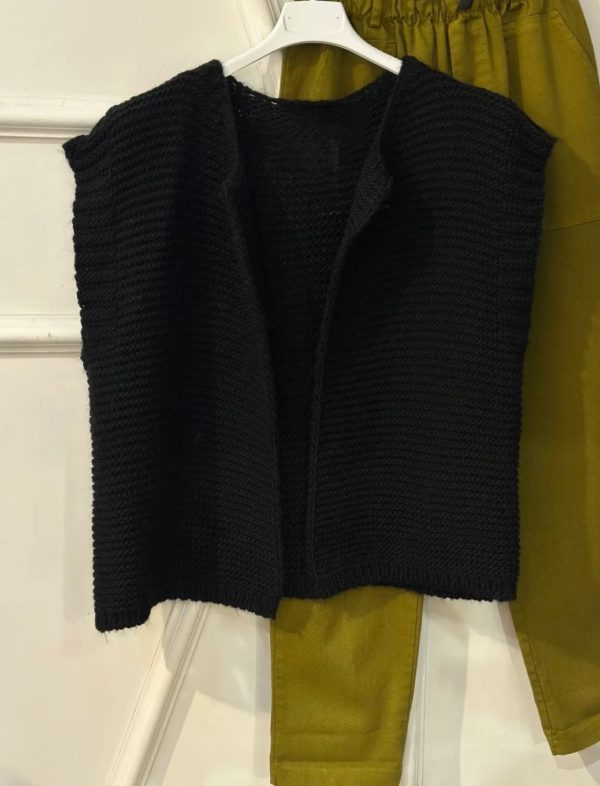 GILET PAULETTE NOIR