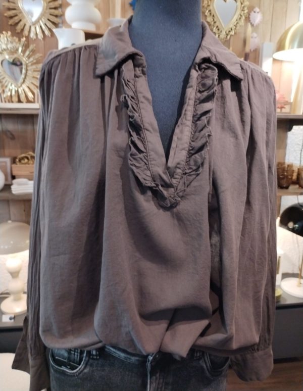 BLOUSE ALBANE CHOCO