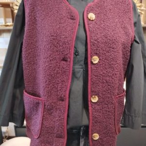 GILET SACHA BORDEAUX