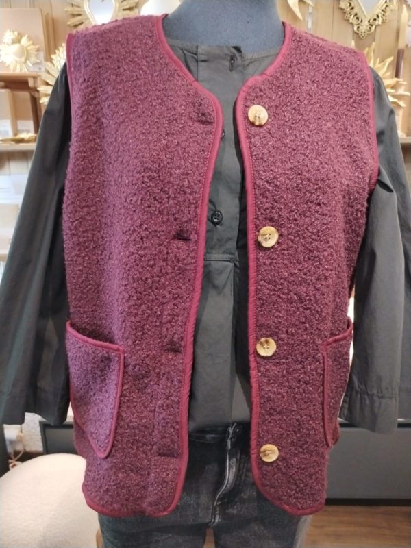GILET SACHA BORDEAUX