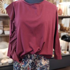 TEE SHIRT LOU BORDEAUX