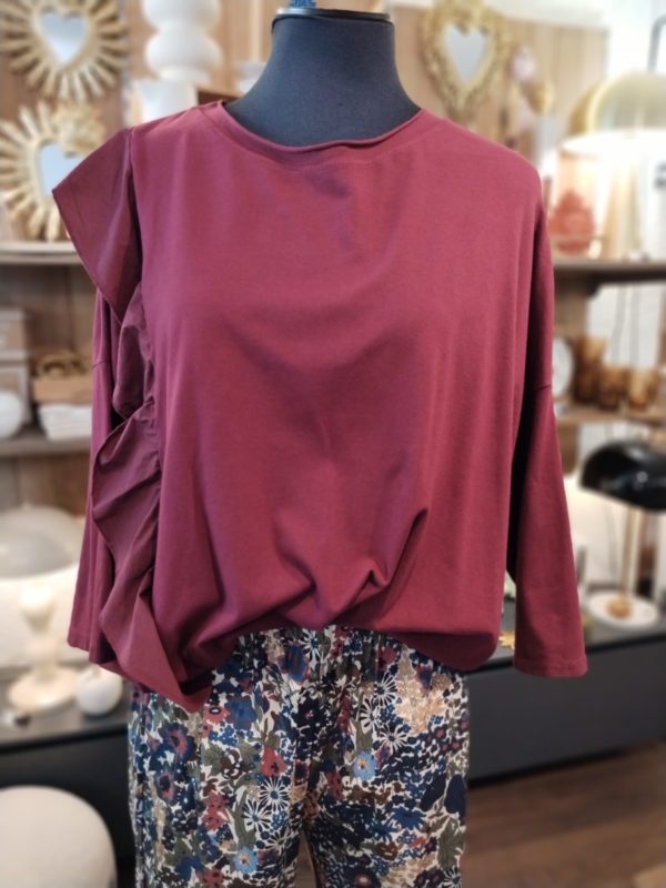 TEE SHIRT LOU BORDEAUX