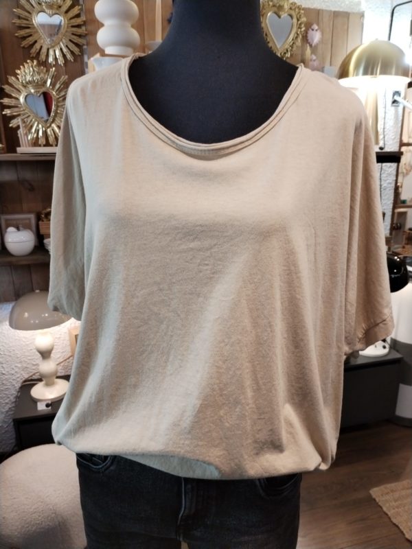 TEE SHIRT ZACK ROND BEIGE