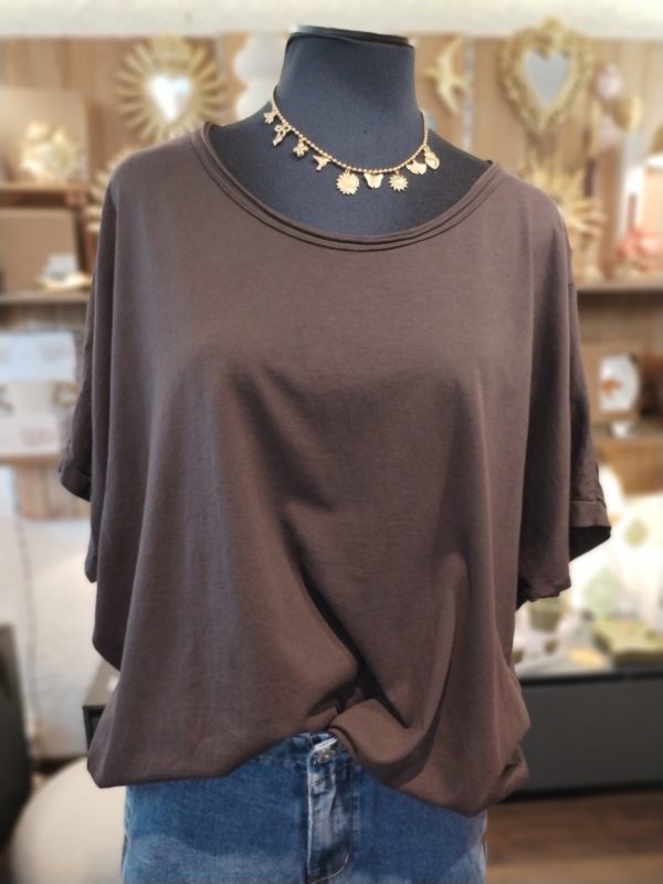 TEE SHIRT ZACK ROND CHOCO