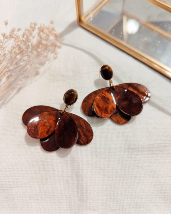 BO FLEUR PETALE MARRON