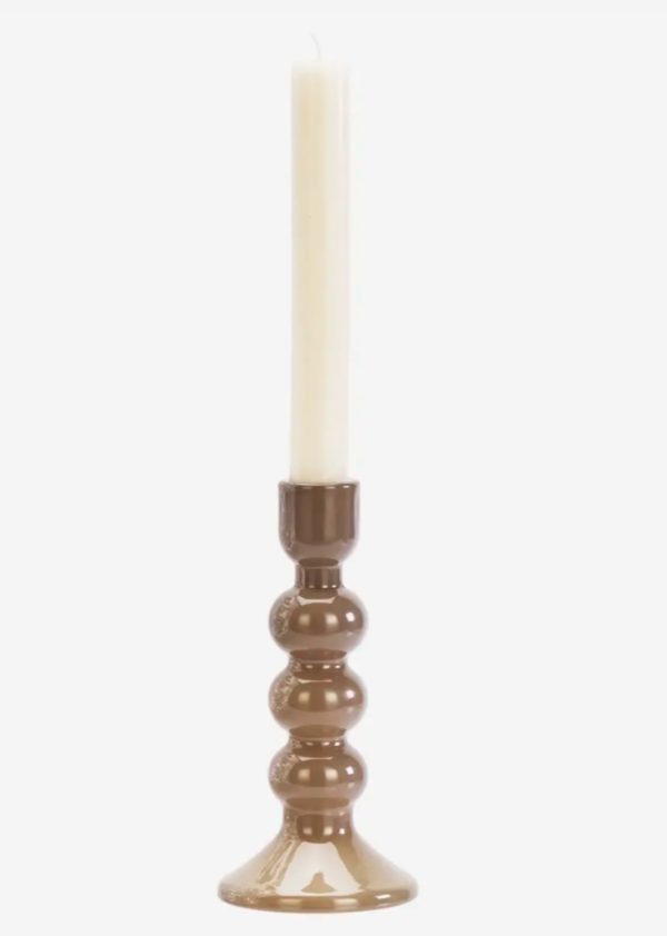 BOUGEOIR VERRE H 18 CM