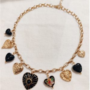COLLIER BRELOQUE CŒURS