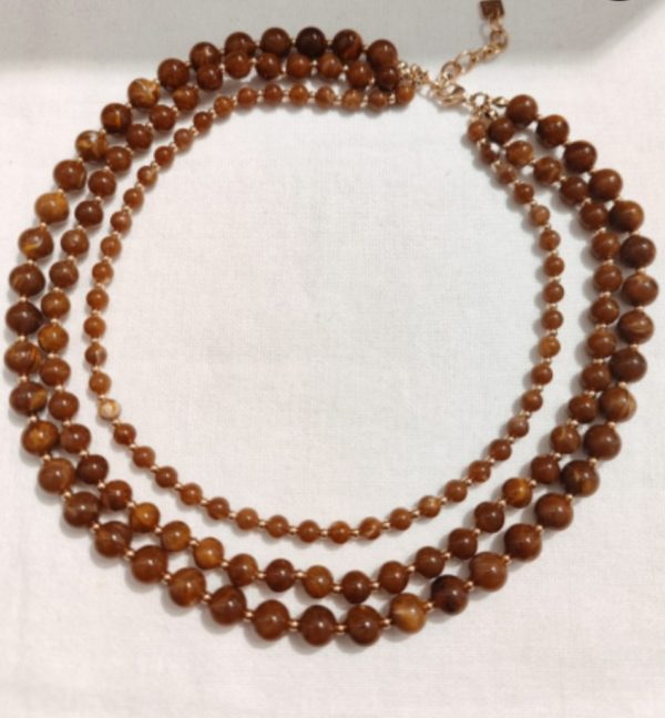 COLLIER MULTI RANG CHOCO