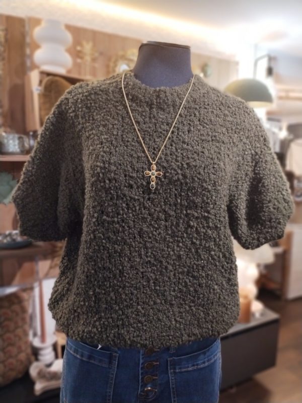 PULL BOUCLETTE KAKI