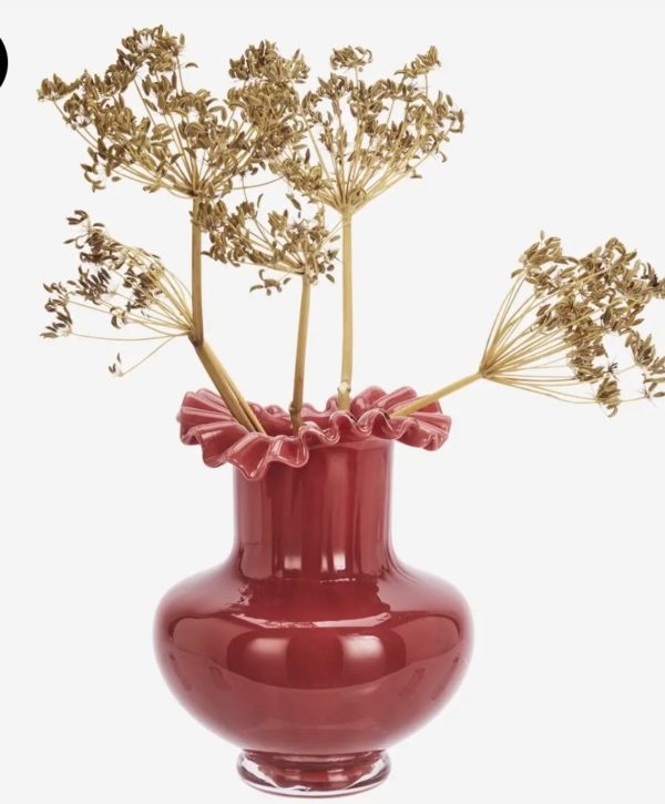 VASE VERRE MAROON