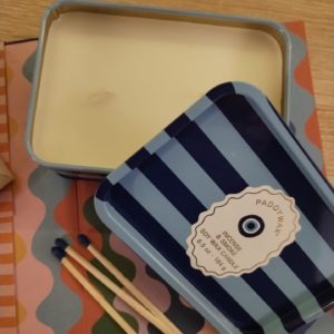 BOUGIE TIN OEIL BLEU