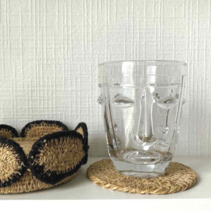 GOBELET VISAGE TRANSPARENT