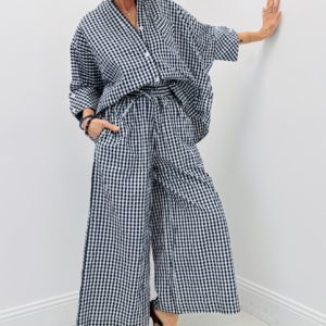 PANTALON VICHY MARINE