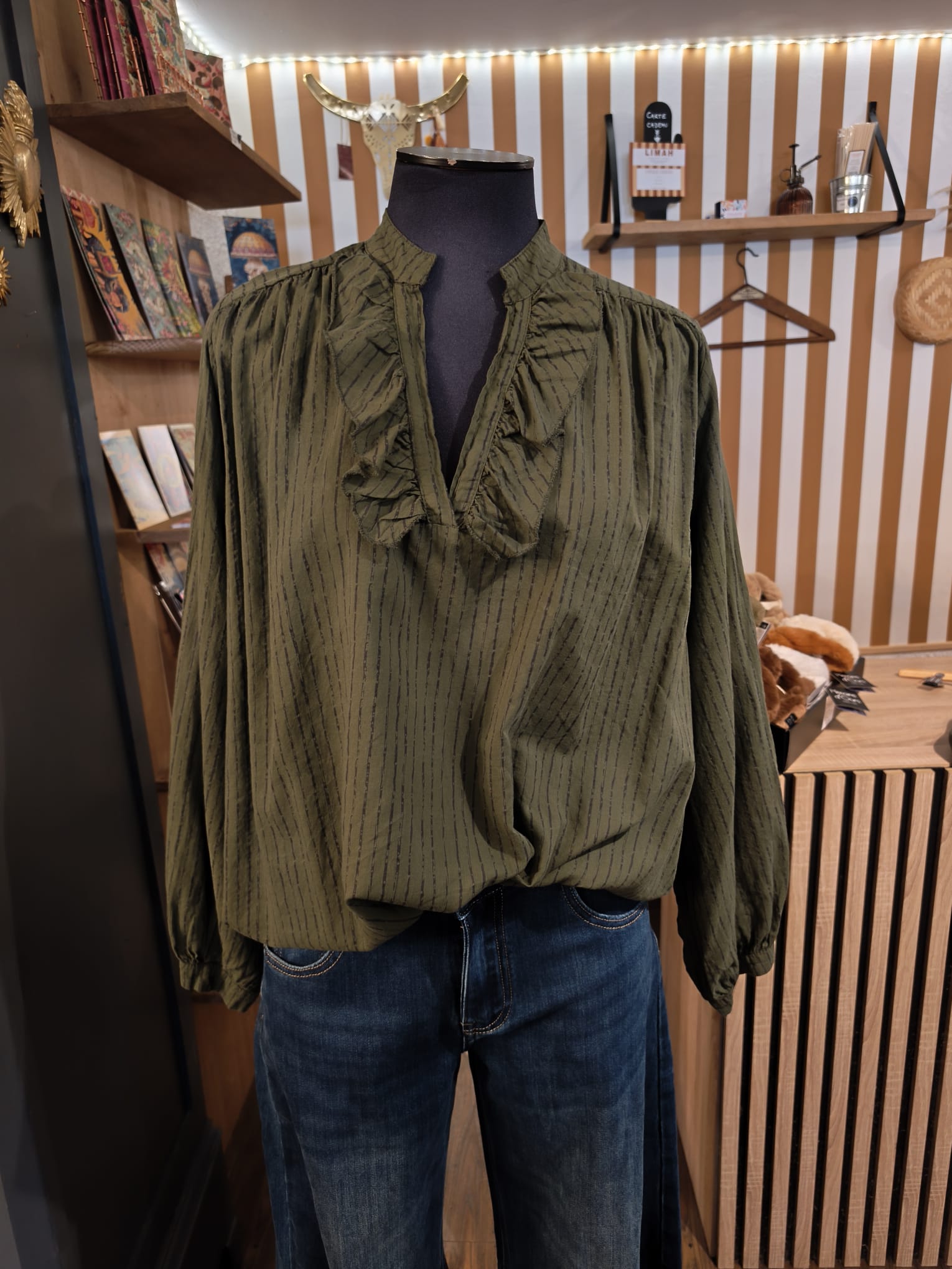 BLOUSE MALLOW KAKI