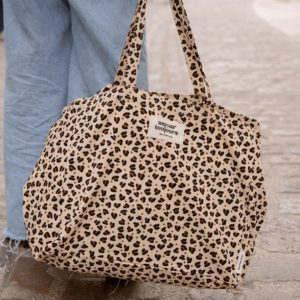 CABAS XXL LEOPARD COEUR LEO