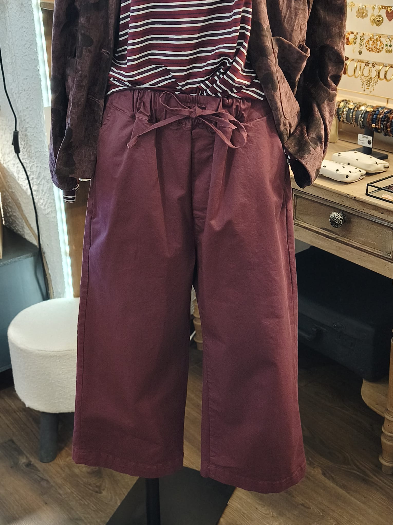 PANTALON JAPAN PRUNE