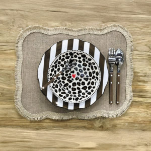 SET DE 4 ASSIETTES LEOPARD