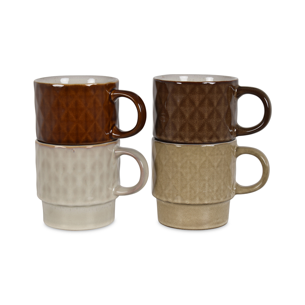 SET DE 4 MUGS FOX NATUREL – Image 2