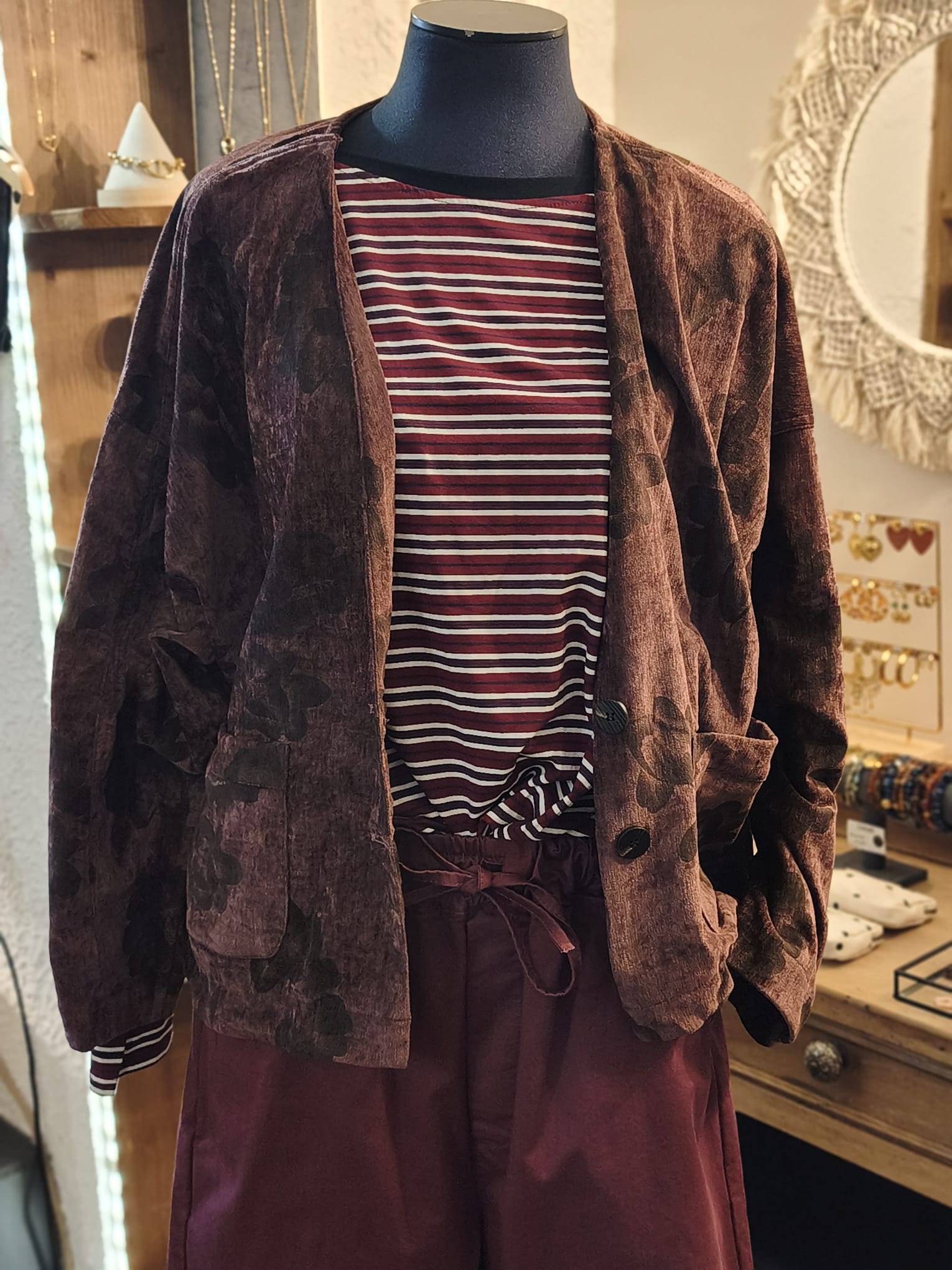 VESTE MARCEAU PRUNE